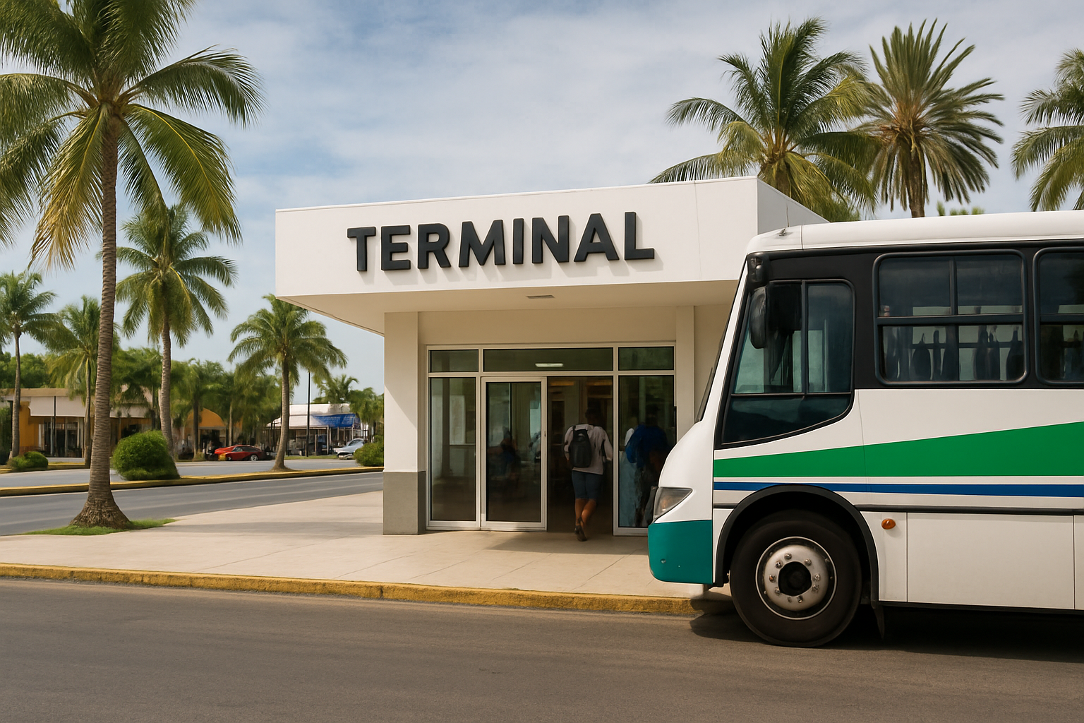 Taquilla y parada de autobuses ADO