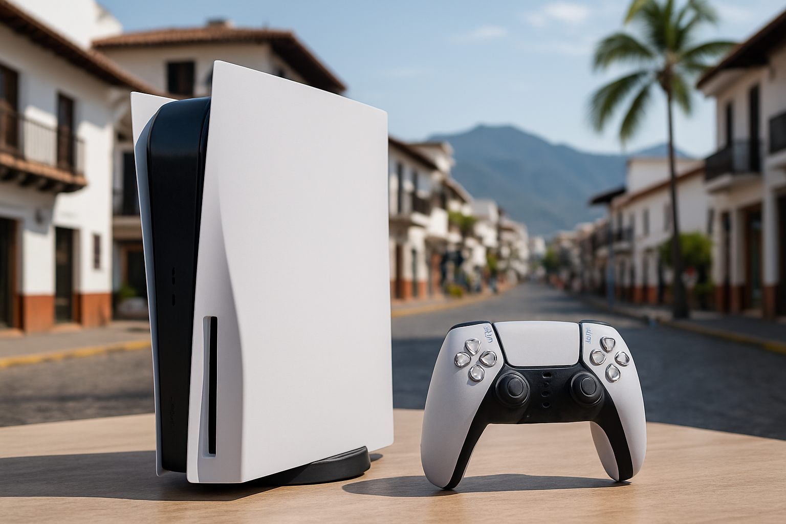 Gaming console with controller