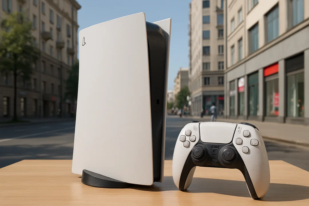 Gaming console with controller