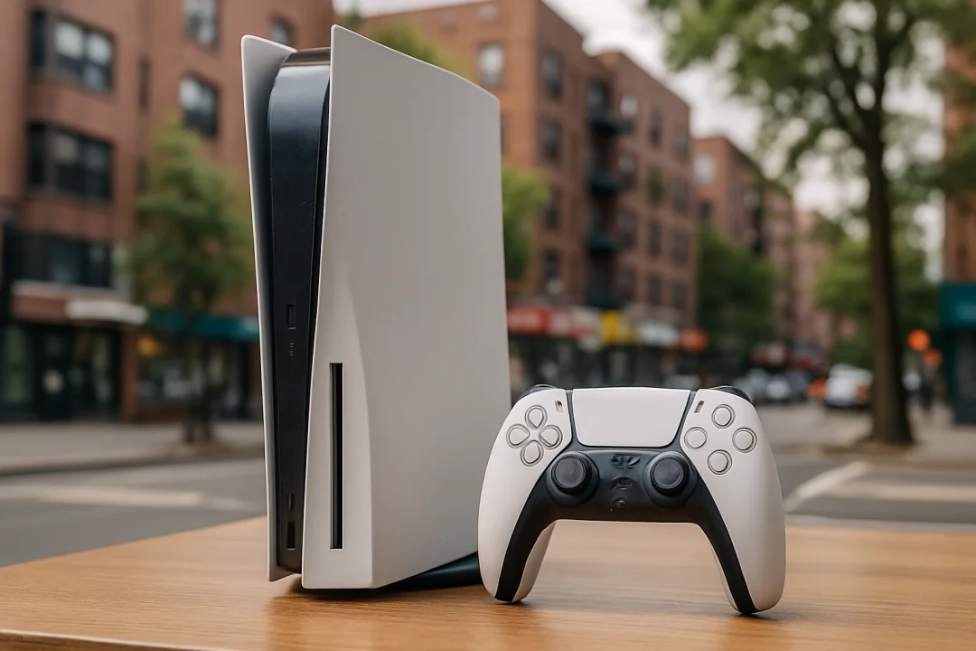 Gaming console with controller