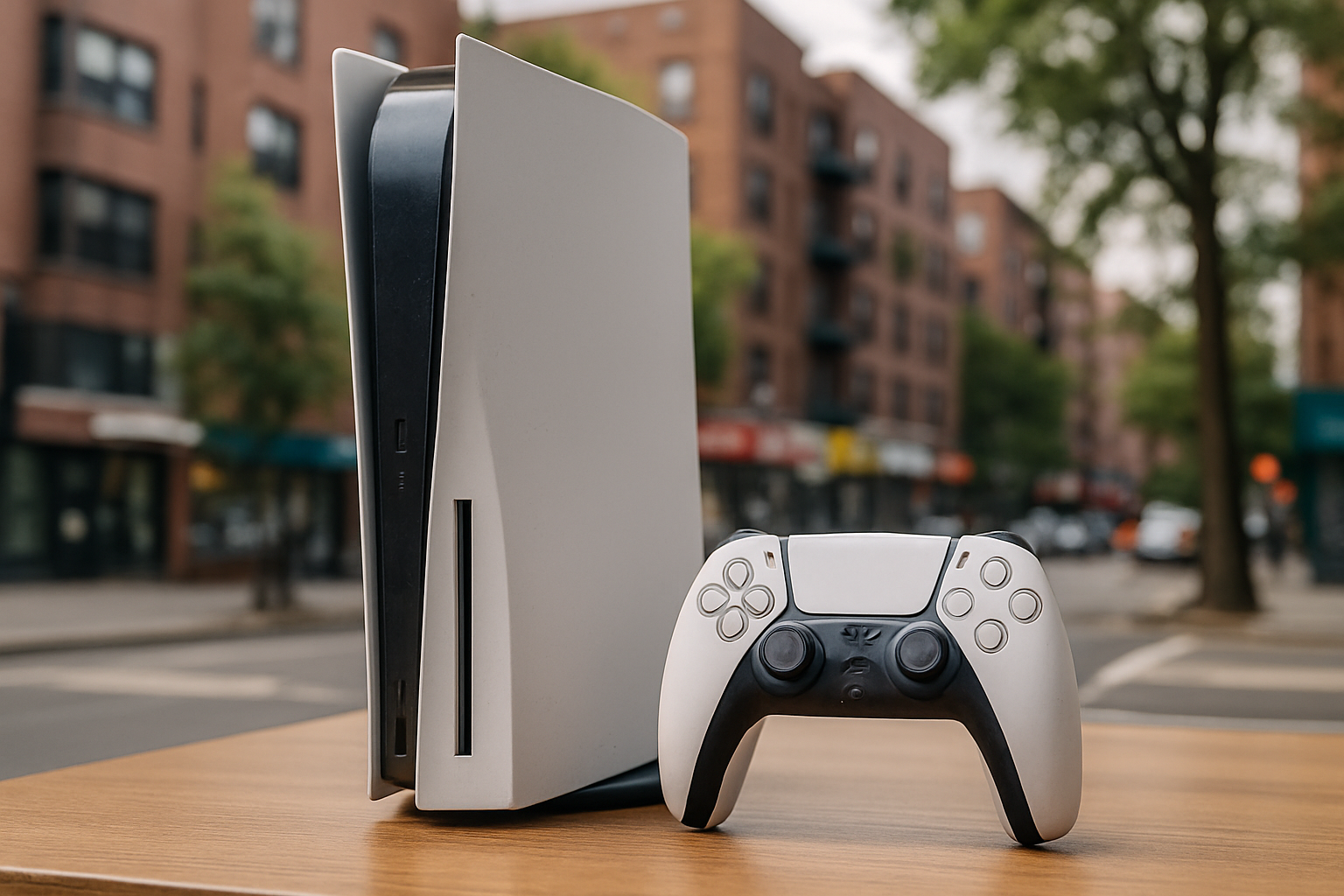 Gaming console with controller